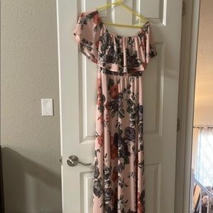 Pink blush maternity dress